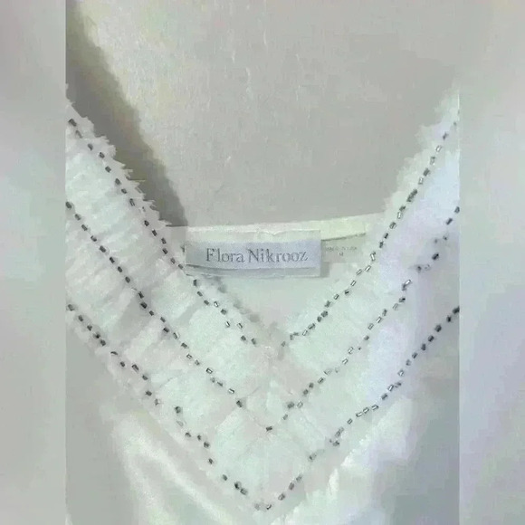 Flora Nikrooz Satin Night Sleepwear Jumper in Ivory Size Medium - Picture 4 of 6